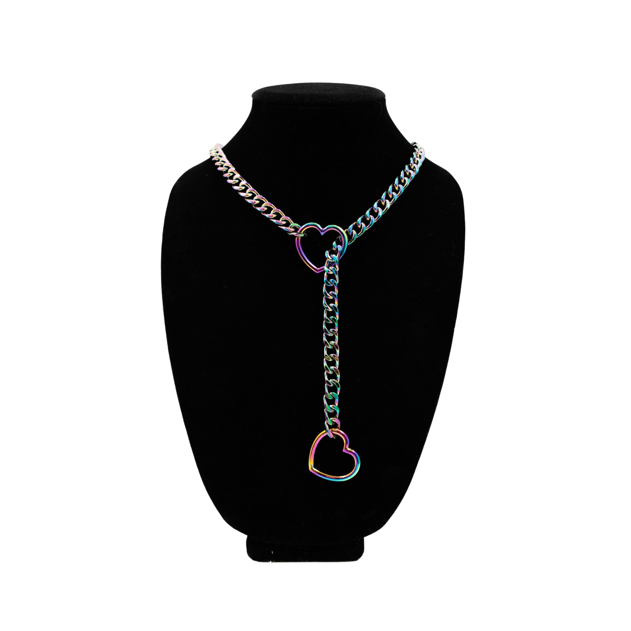 Rainbow Heart O-Ring Slip Chain
