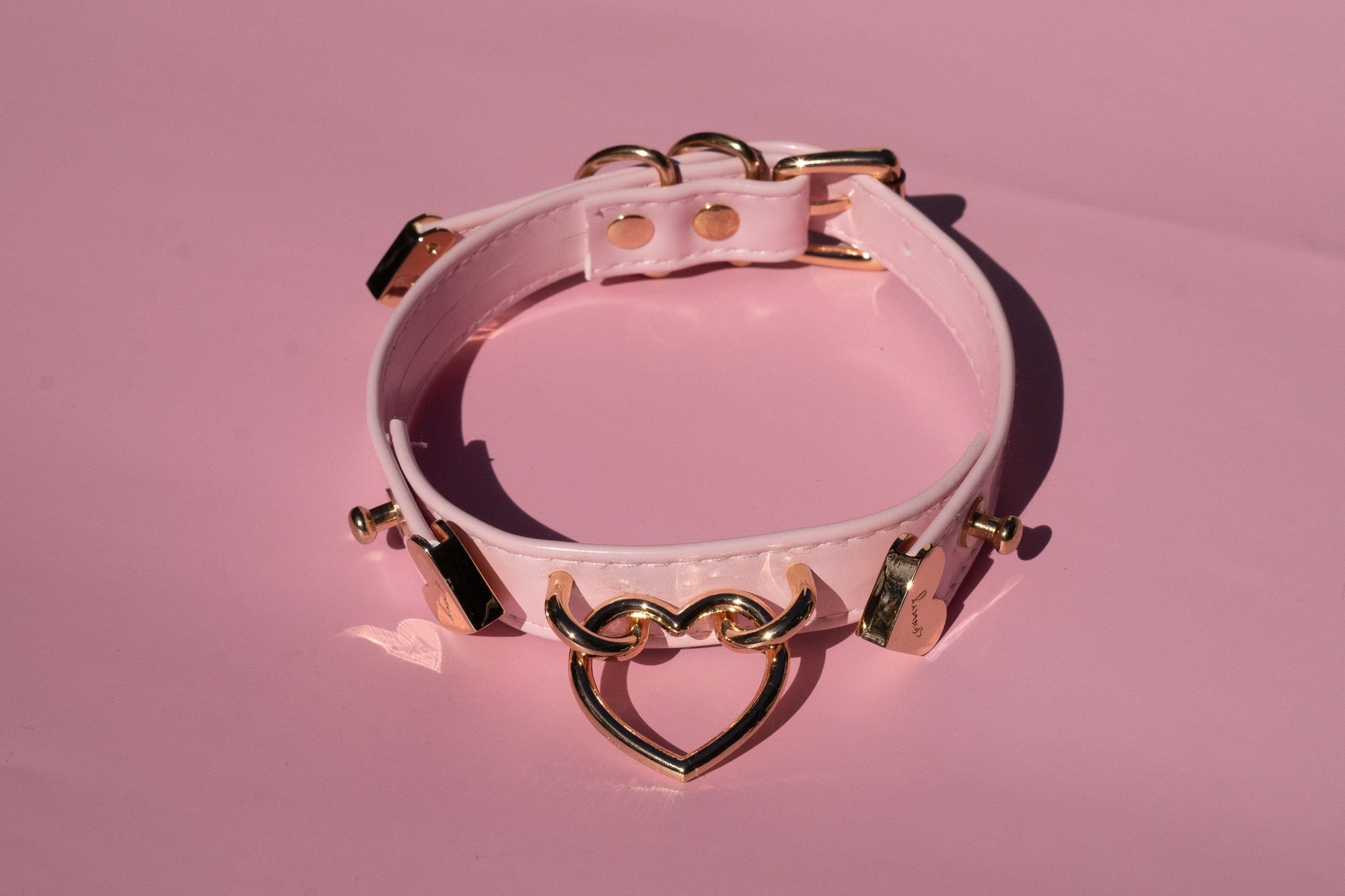 Heart ring Pink Gold choker