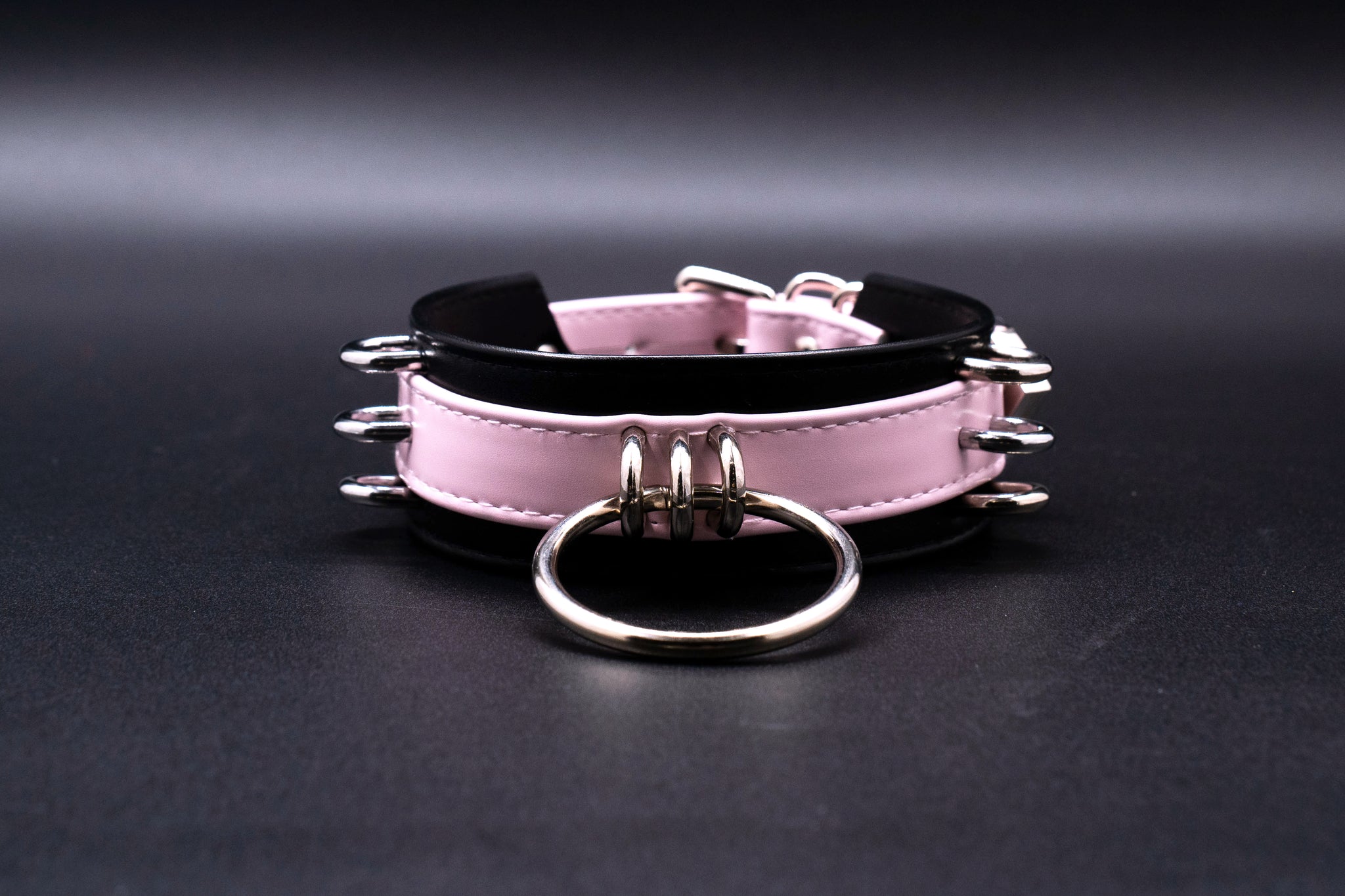 Pink and Black Large O ring collar